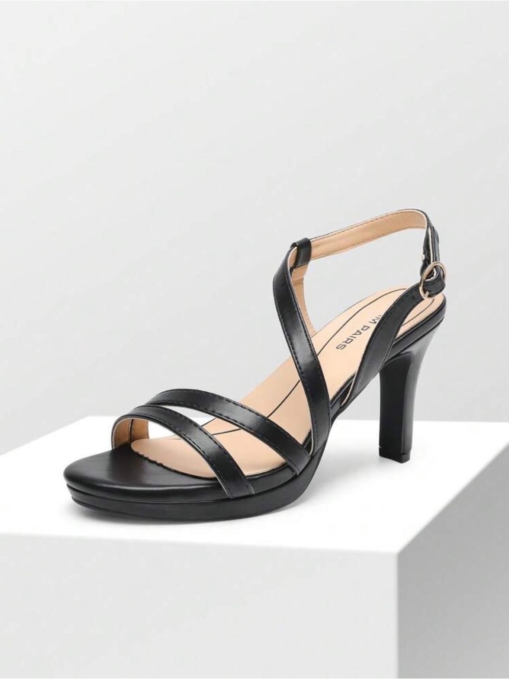 Dream Pairs Black Strappy High Heel Sandals